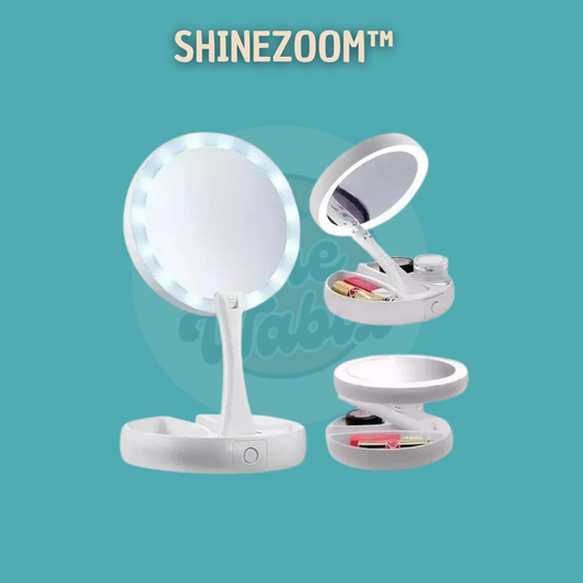 SHINEZOOM™   Espejo Doble + LED + Aumento x10